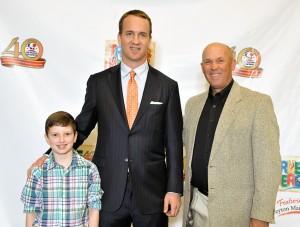 Sam Roberts, Peyton Manning and AHS Head COach, Steve Warren