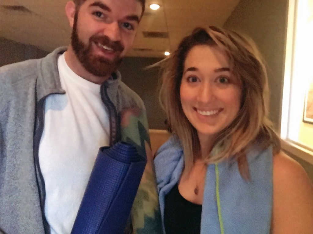 Our ultra-glamorous post yoga selfie. 